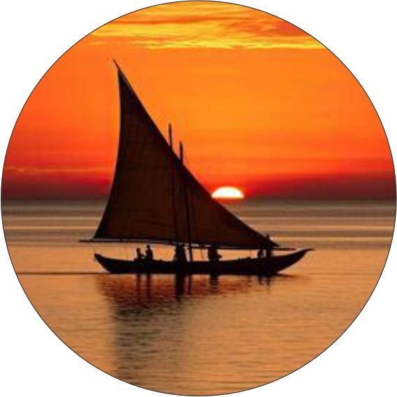 Sonsondergang in Mosambiek